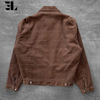 LARSUR Veste de travail en velours côtelé lourd personnalisée avec doublure Quilte Work Wear Worker Corduroy Hunting Kore Coat