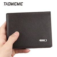 TAOMICMIC dompet pendek Bisnis lintas batas pria, kapasitas besar kulit PU modis dan sederhana terasa dolar AS