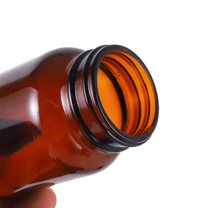 Botella de Vidrio Ámbar de 120cc para Tabletas, Botella de Vidrio Ámbar de Boca Ancha con Tapa de Rosca, Botella para Cápsulas, Embalaje en Cartón - Product Image 3