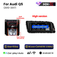 Reproductor de Radio para Coche MEKEDE MNX con Pantalla Táctil Android 4G WIFI de 8 Núcleos para Audi Q5 2010-2017 con Cámara Panorámica 360 DVR ADAS