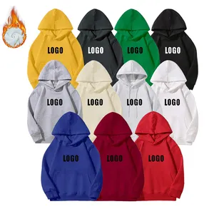 Kinder pullover Kunden spezifische Uniformen Kindergarten Herbst Winter Baumwolle Rund kragen Plus Kaschmir Jungen Schwere Hoodies