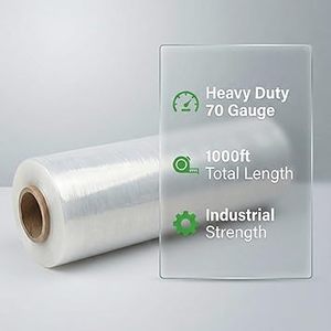 Film d'emballage auto-adhésif transparent Huamaohengchun en PEHD de qualité alimentaire 3 mil pour déménagement, emballage, expédition, protection de palettes et de meubles, 15 pouces - Product Image 3