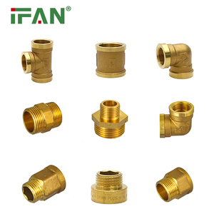 IFAN sản xuất Brass ống nước phù hợp núm vú 1/2 3/4 "chì miễn phí ống nước Brass phụ kiện - Product Image 5