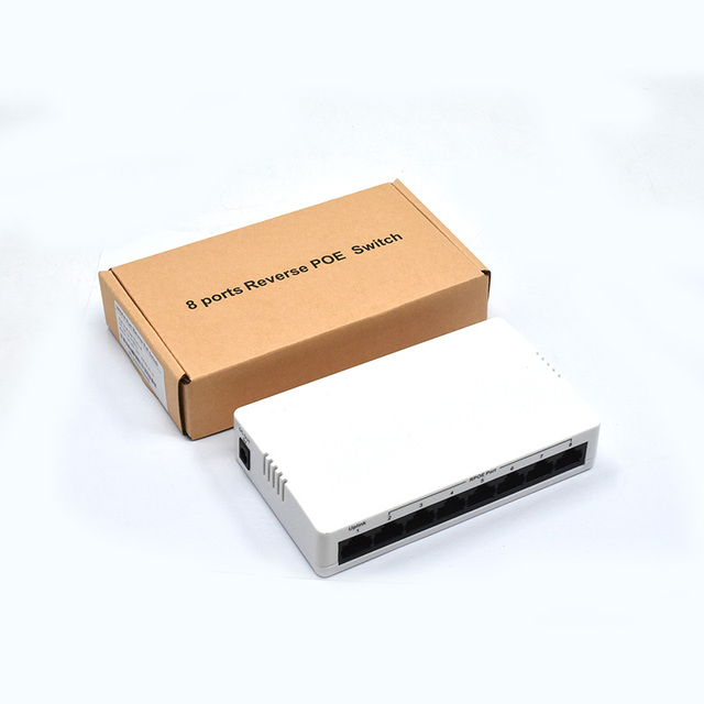 Passive POE Switch 10/100/1000M Gigabit RPOE Switch 1-7POE in Port No.8 POE Out for ISP