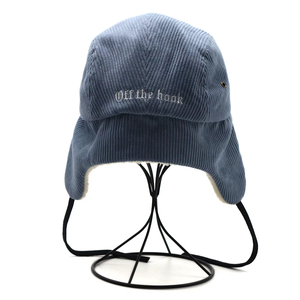 Casquettes et chapeaux de camping à 5 panneaux en velours côtelé chaud personnalisés avec rabat pour les oreilles - Product Image 3