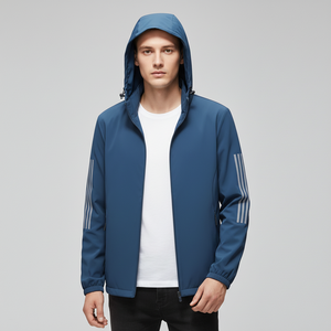 Chaqueta Bomber con Estampado de Corazón para Hombre |   Chaqueta Urbana con Cuello Alto de Algodón y Poliuretano |   Moda Primavera Resistente al <span class=keywords><strong>Viento</strong></span> y Servicio OEM Personalizado - Product Image 2