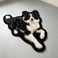 Großhandel Hundeförmiger Teppich Individuell Bedruckter Haustier-Teppich Tierförmiger Bereichsteppich Getufteter Hundemuster-Teppich Haustierzimmer-Bodenmatte