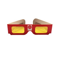 Lunettes de décodeur d'espion à lentille jaune pour messages secrets