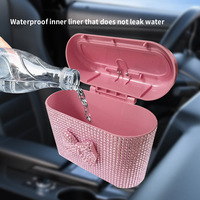 Poubelle de voiture multifonctionnelle étanche en plastique JingBo personnalisée, à fixer sur l'accoudoir ou le dossier du siège, avec boîte de rangement