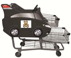 รถเข็นพับได้พลาสติกและโลหะ 2 ชั้นลายการ์ตูนสําหรับเด็ก รถเข็นเด็ก รถเข็นช้อปปิ้งสําหรับเด็ก - Product Image 3