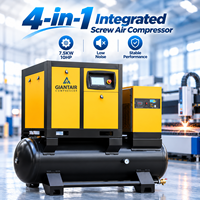 Kompresor Udara Industri GiantAir 10HP 7.5KW 15KW Kompresor Udara Rotary Screw dengan Pengering untuk Pemotongan Laser