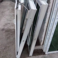 Ventana Abatible de PVC de Doble Acristalamiento UPVC de Diseño Europeo Apertura Sencilla Personalizable Venta al por Mayor de Fábrica Diseño Gráfico