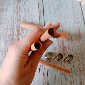 ไส้เทียนไม้แบบกลวงพร้อมฐานหนีบ สำหรับทำเทียน DIY ไร้ควัน ราคาขายส่ง - Product Image 5