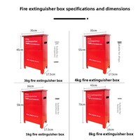 Armoire à enrouleur de tuyau d'incendie en acier doux à porte simple, pour 3kg, 5kg, 6kg, 8kg, accessoire d'équipement de lutte contre l'incendie