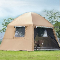 Grand auvent en maille de camping en plein air Gazebo Tente Pare-soleil Maison Tente pour 4-8 personnes