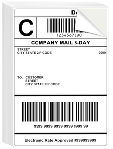 Étiquettes autocollantes non continues 4"x6", papier blanc mat CCK/revêtu pour imprimantes laser et jet d'encre - Product Image 2