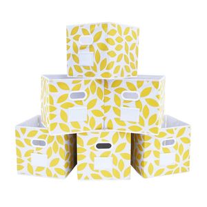 Boîtes de rangement pliables avec poignée, organisateur en cube respirant et peu encombrant, 12"L x 12"W x 12"H, lot de 6 - Product Image 1