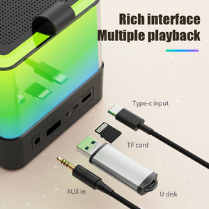 Speaker <span class=keywords><strong>Bluetooth</strong></span> portabel anak, mesin Karaoke dengan lampu LED, mikrofon nirkabel, mesin menyanyi ulang tahun untuk hadiah - Product Image 4