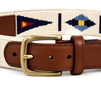 Ceinture en cuir personnalisée brodée à la main pour homme – Design original et durable – Idéal pour la Saint-Valentin