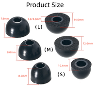 Embouts d'oreille universels en forme de bol de 3,0/4,8 mm pour écouteurs Bluetooth TWS, embouts en mousse à mémoire de forme, isolation phonique