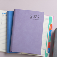 Agenda Anual de Negocios en Cuero PU, Formato A5, con Logotipo Personalizado para Uso en Oficina y Regalo