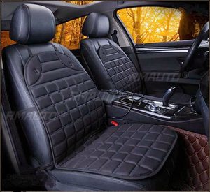 Lot de 2 housses de siège de voiture chauffantes électriques rapides et réglables, noires/grises/bleues/rouges, coussins d'hiver pour voiture - Product Image 5