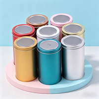Lata Redonda Personalizada de Metal Mate, Apta para Alimentos, para Empacar Pan, Azúcar, Gelatina, Galletas, Dulces, Café, Té y Flores