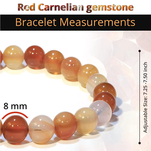 Women's 8mm Natural Red <b>Onyx</b> Crystal Agate Beads <b>Bracelet</b> Carved Healing Stretch <b>Bracelet</b> Gift Wholesale Price From India - Product Image 3
