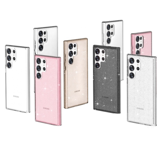 Quality Clear Glitter TPU PC Shockproof Mobile Phone Case for Samsung for Galaxy S23 Plus S20 A53 S24 Ultra Quality Cover for Al