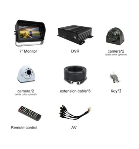 WIFI 자동차 블랙 박스 4CH 모바일 DVR 1080P 모바일 DVR 실시간보기 PC/전화로 차량 감시