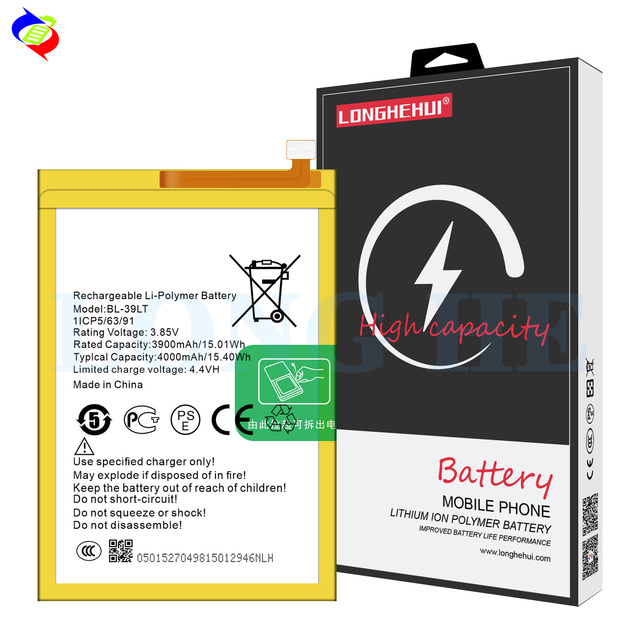 4000mAh BL-39LT Camon I12 Mobile Phone Battery for Tecno KC3 Battery Rechargeable Batteries