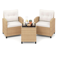 Günstiges PE-Rattan 3-teiliges Gartenmöbel-Set Outdoor-Sofa-Set für Garten, Poolbereich und Balkon