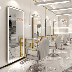 Miroir de Salon LED Doré Professionnel, Meilleure Vente, Prix de Gros Usine, Mobilier Idéal pour Coiffure et Esthétique en Salon de Coiffure et SPA - Product Image 5