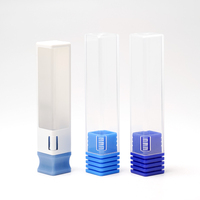 Boîte de rangement en plastique pour manucure et pédicure, tube d'emballage pour forets à ongles, noir, blanc, transparent, violet, rose, bleu, vert, rouge, jaune, gris