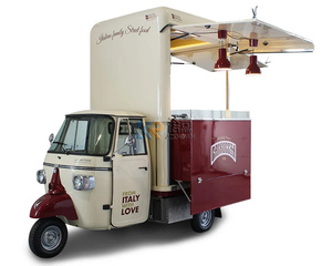 Camion de nourriture mobile électrique à vendre, kiosque de vente rapide de glaces, tricycle Ape, chariot de nourriture avec cuisine complète - Product Image 3