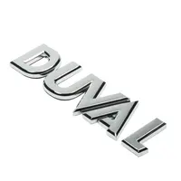 Cromo Lucido Argento Tronco Posteriore Dell'automobile Dell'emblema del Distintivo Della Decalcomania Numero Lettere Sticker