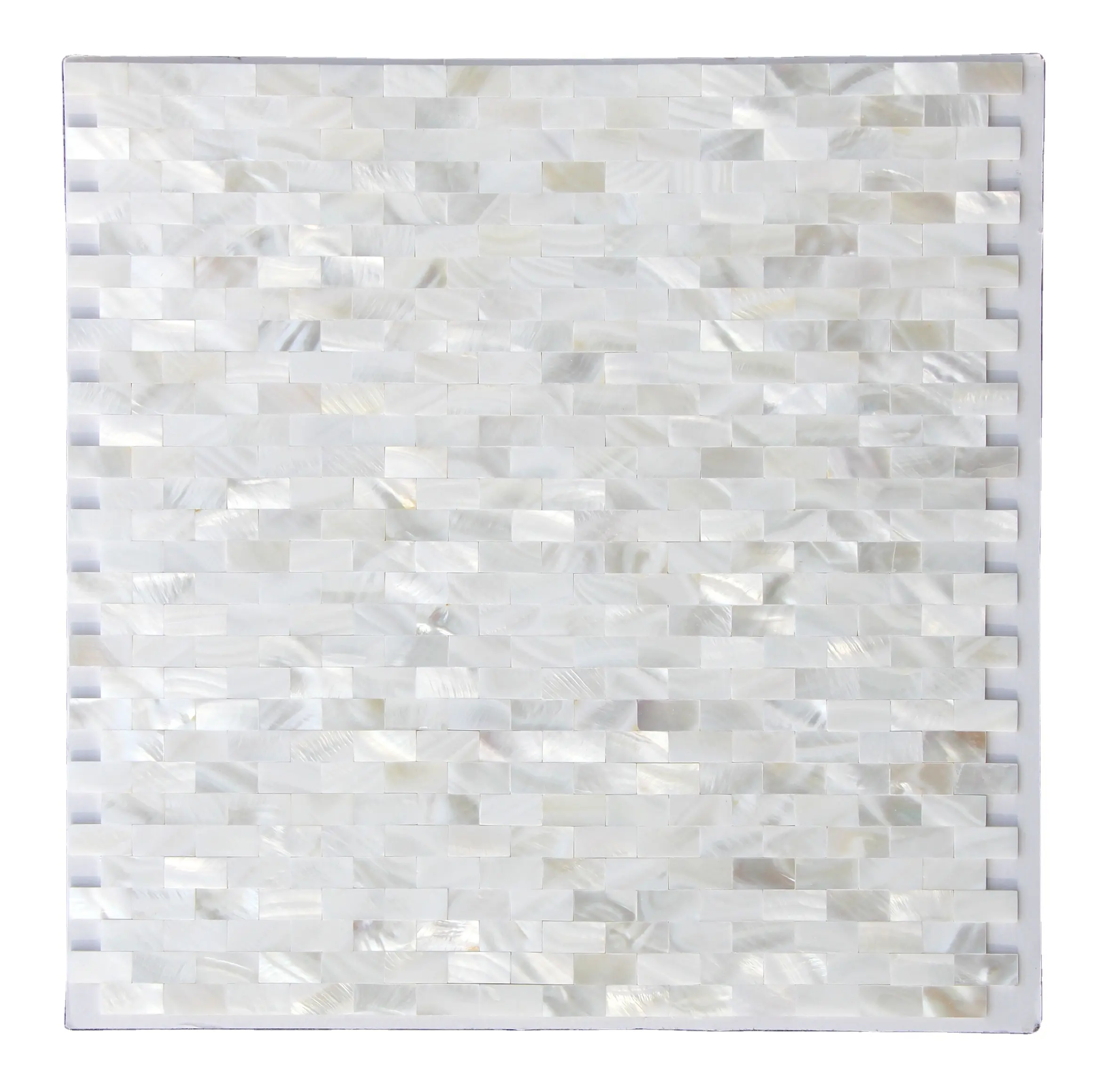Lucido mattoni della parete della cucina bianco madre di perla piastrelle decorative
