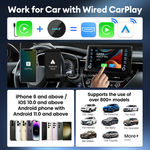 อะแดปเตอร์ Hd2cp Pro Mirror Face Appearance Car Tv <span class=keywords><strong>Stick</strong></span> ไร้สาย รองรับ Android Auto และ Carplay แบบ HDMI สำหรับ <span class=keywords><strong>Apple</strong></span> Car Control และ <span class=keywords><strong>Fire</strong></span> TV - Product Image 6