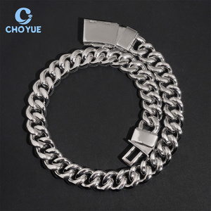 Cadena cubana de 20 mm con diamantes de moissanita VVS, estilo hip hop, de plata de ley 925, joyería de moda. - Product Image 2
