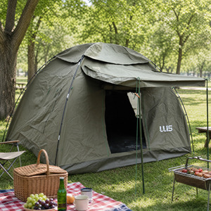 Tente de camping 3x3m, imperméable, résistante au vent, camouflage, montage rapide, pliage facile en une seconde, compacte, pour festival, fête en plein air, pique-nique - Product Image 5