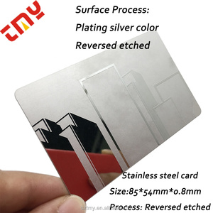 Оптовая продажа, современные Персонализированные Роскошные 0,8 мм Толстые пользовательские гравировки лазерная гравировка пустая нержавеющая сталь зеркало металлическая визитная карточка - Product Image 5