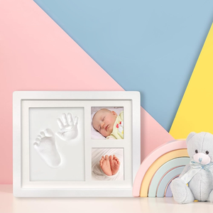 ชุดกรอบรูปพิมพ์มือและเท้าเด็ก DIY ขนาด 28x23x2 ซม. สำหรับเป็นของขวัญเด็กแรกเกิด - Product Image 5