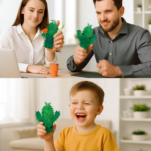 Jouet sensoriel en silicone en forme de cactus pour soulager la douleur, réduire l'anxiété et comme cadeau amusant pour les personnes qui ont besoin de se dégager de leur stress. - Product Image 2