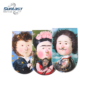 Marque-page magnétique avec logo personnalisé Marqueurs de gardien de pages aimant de planificateur de cadeaux amoureux Feuilles d'or Accessoire de lecture de marque-pages - Product Image 4