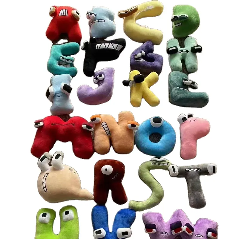 크리 에이 티브 재미있는 동물 사용자 정의 편지 문자 애니메이션 편지 플러시 장난감 어린이 선물
