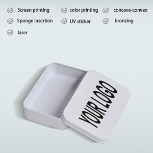 Wholesale Black Sliver Color <strong>Sewing</strong> Accessories Tin Container Custom Small Rectangular Metal Tin <strong>Box</strong> for Badge - Product Image 3