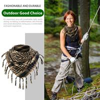 Randonnée Shimagh Shemagh arabe écharpe Kuffiyeh blanc Palestine Keffiyeh Wrap 38X38 pouces islamique hommes écharpe unisexe