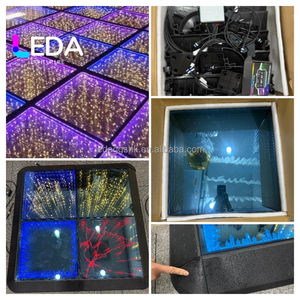 Pista de Baile Portátil LEDA, Nueva Pista de Baile con Luces de Chispas, Pista de Baile 3D para DJ, Discoteca, Bodas, Pista de Baile con Espejo Infinito, Paneles de Pista de Baile LED RGB - Product Image 2