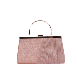 Bolso de Mano de Moda con Pedrería de Cristal y Cadenas, Forro de Poliéster, Bolso de Noche Ligero para Mujer - Product Image 1