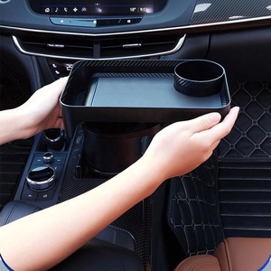 Nampan Tempat Minuman Mobil Multifungsi, Meja Makan Tempat Cangkir <span class=keywords><strong>Burger</strong></span> Kopi Berputar 360 Derajat - Product Image 3